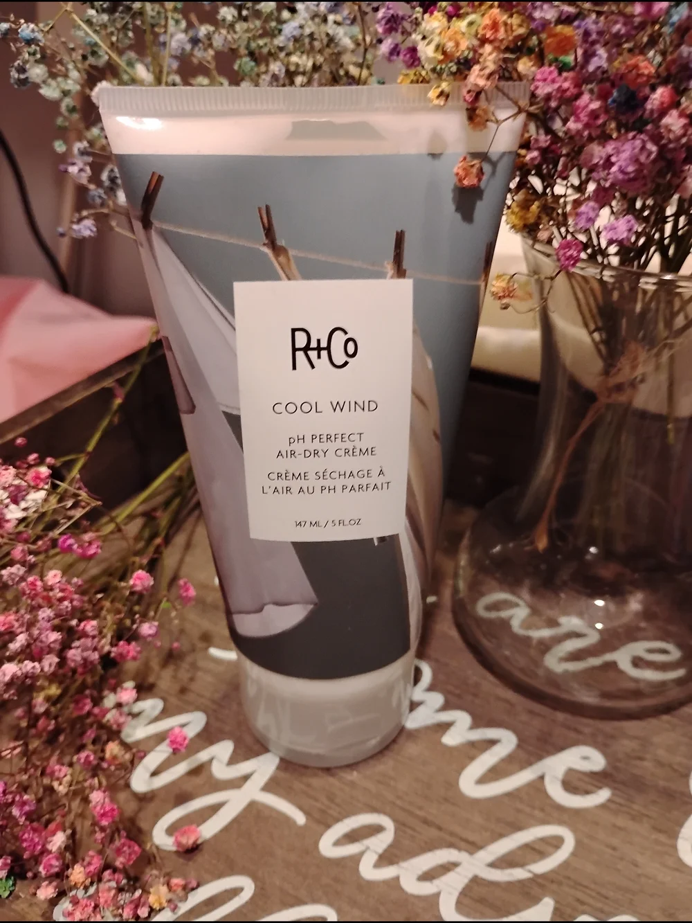 R+Co Cool Wind Air-Dry Crème — Blue and White Packaging